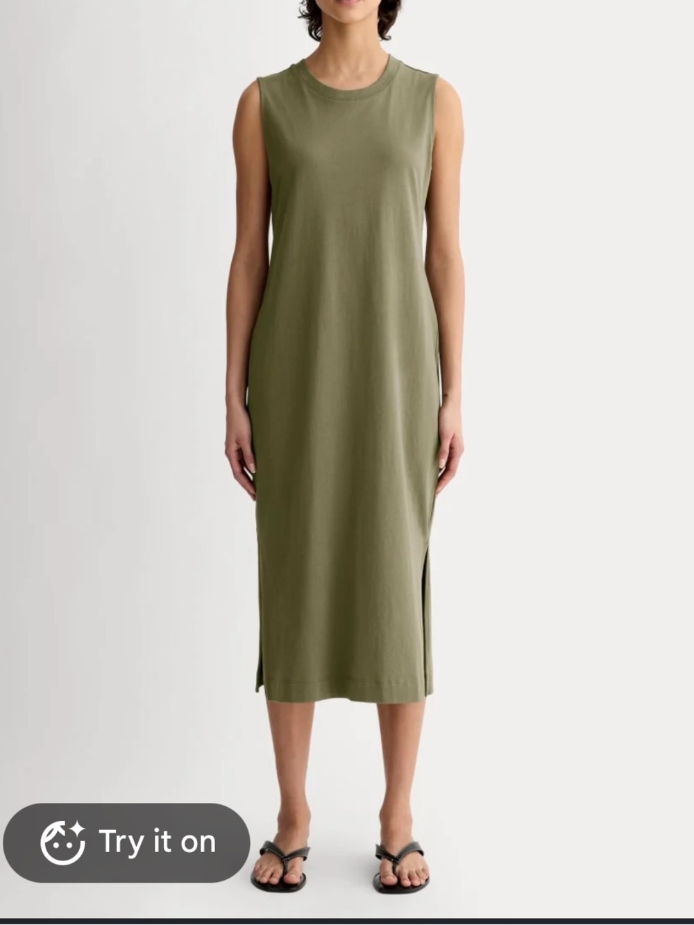 Everlane Red Cotton Weekend tank Sleeveless Maxi Dress